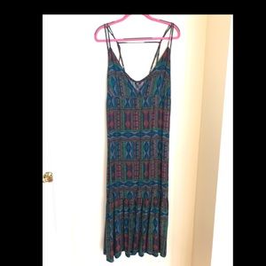 George Multicolored Maxi Spaghetti Strap Dress